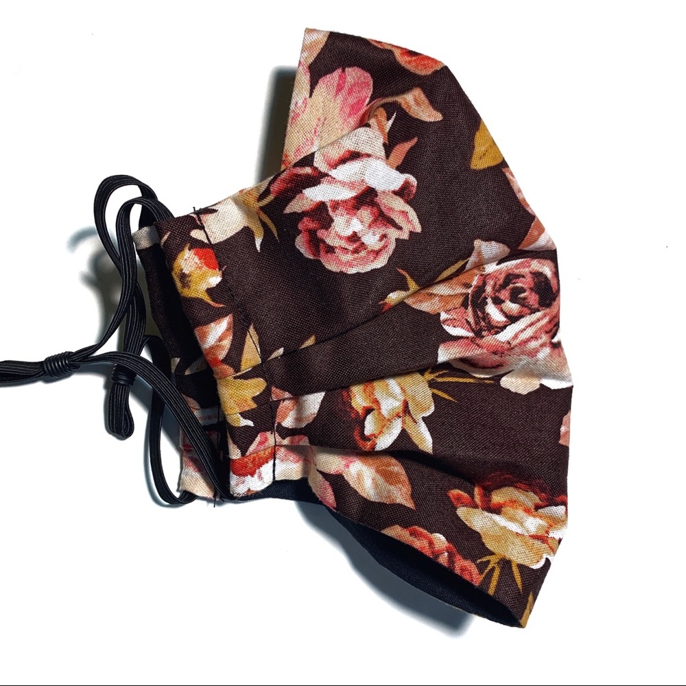 2/$20 Face Mask 3 Layer Nose Bridge Pink Brown